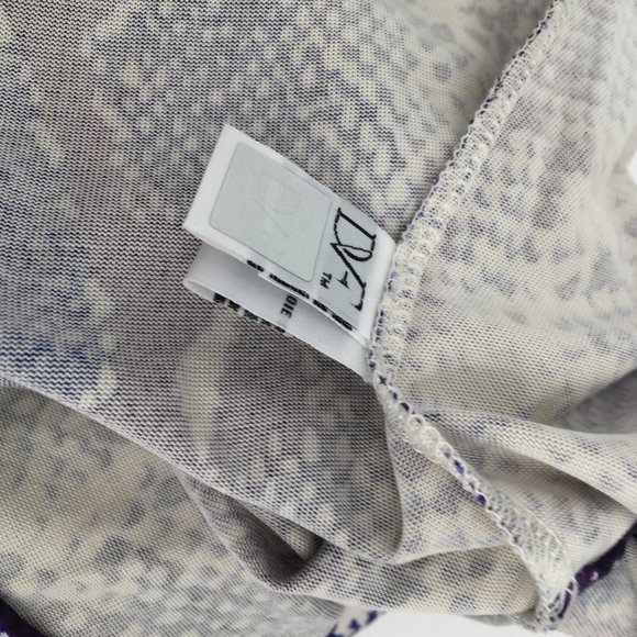 DVF Diane von Furstenberg New Della Python Pop Blue Iris dress silk snake new 4 - Picture 5 of 5